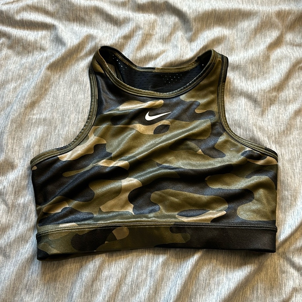 Green Camo Nike Sports Bra (Dri-Fit)